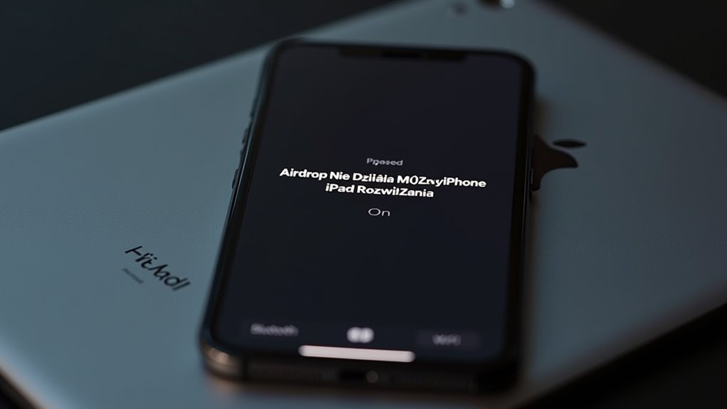 airdrop wymaga aktywnego bluetooth i wi-fi